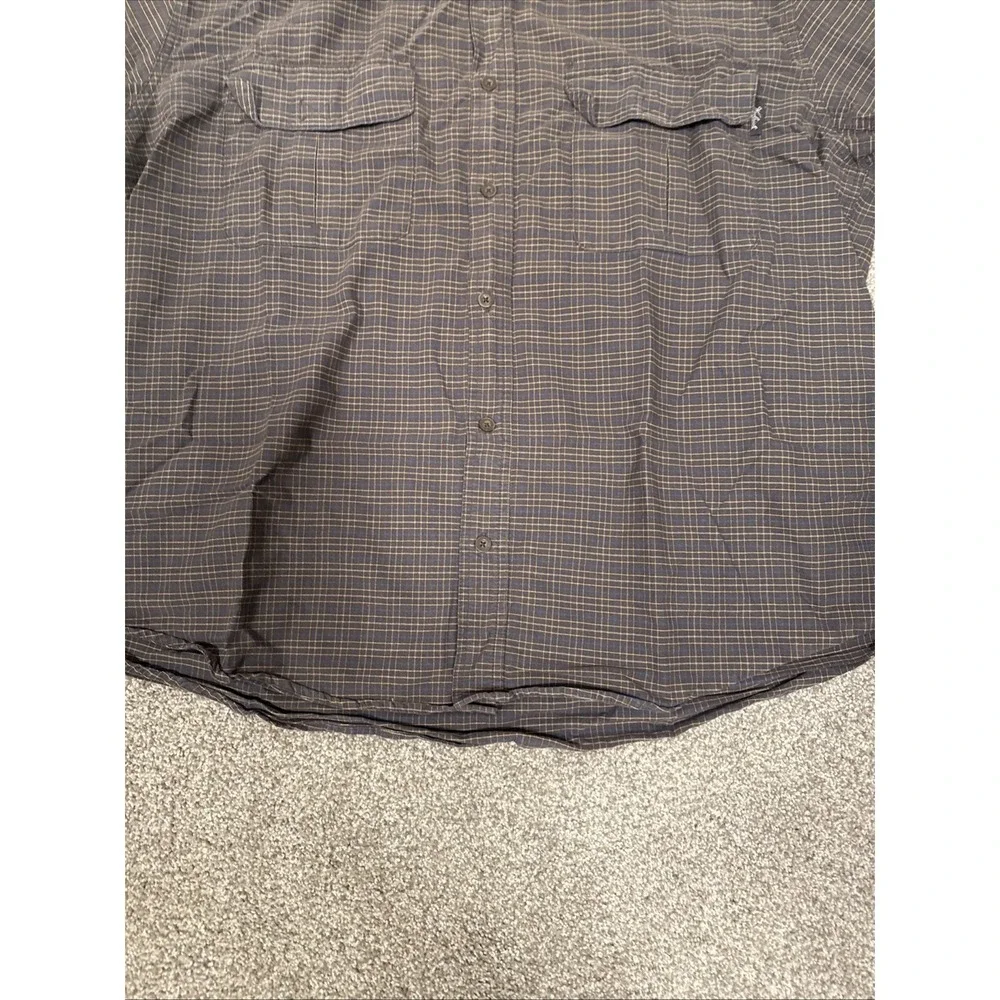Woolrich Shirt Mens 2XL Brown Pattern Button Down Outdoor Short Sleeve (READ) - Picture 9 of 11